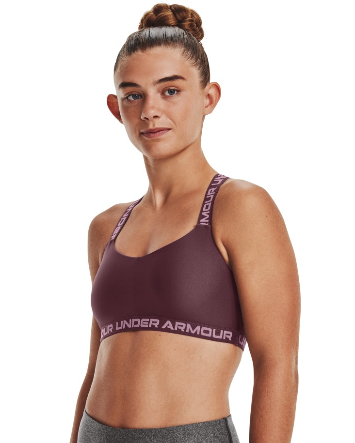 Kőris Szilva/mályva Rózsaszín Under Armor Hungary Női Crossback Pántos Alacsony Sportmelltartó