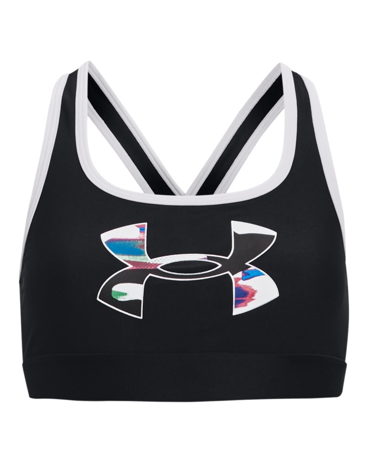 Fekete Under Armor Hungary Lányok Crossback Grafikus Sportmelltartó