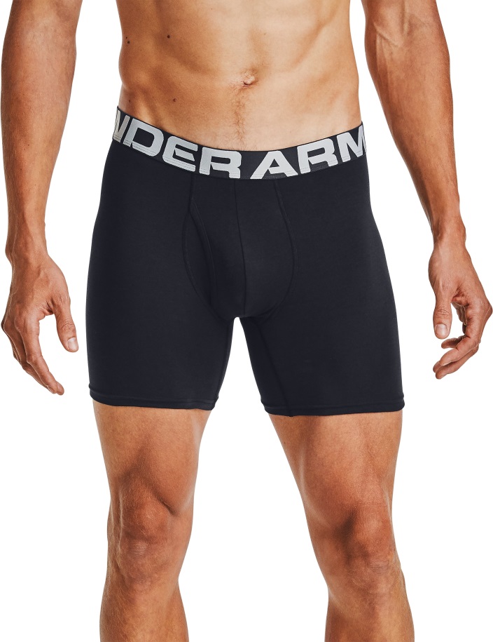 Fekete Páncél Alatti Hungary Férfi Töltött Pamut 6'' Boxerjock-3-as Kiszerelésben