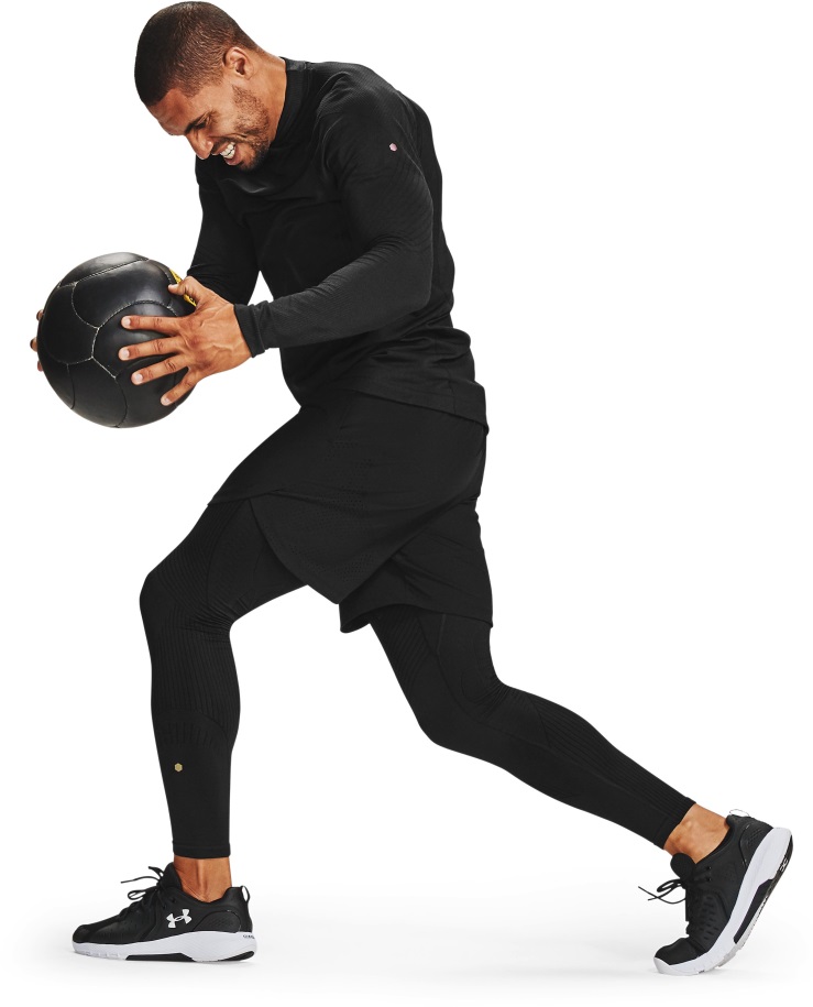 Black Under Armor Hungary Men's Rush Coldgear Seamless Mock