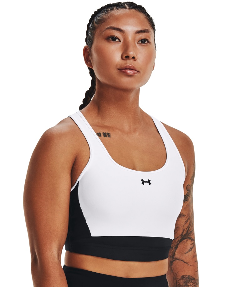 Fekete/fehér Női Mid Crossback Hosszú Vonalú Sportmelltartó Páncél Alatt Hungary