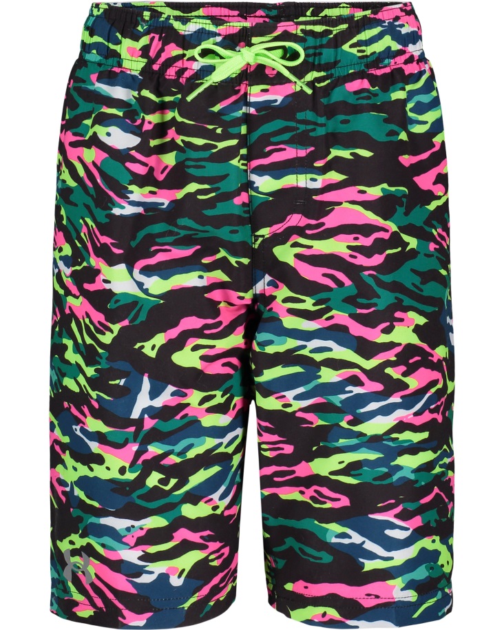 Fiú Pop Tigris Röplabda Rövidnadrág Páncél Alatt, Magyarország Fekete/magas Látószögű Sárga