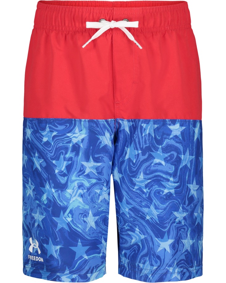 Fiú óvodai Folyékony Csillag Colorblock Röplabda Rövidnadrág Páncél Alatt Magyarország Piros/kék