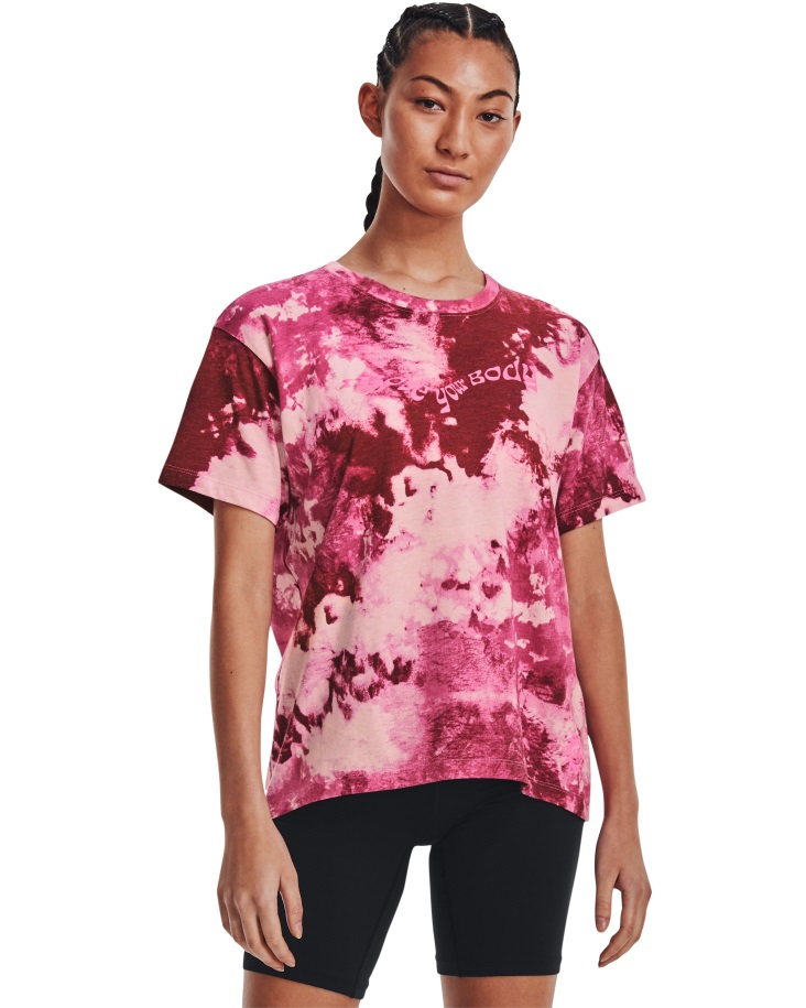 Elsőrangú Rózsaszín/rózsaszín Punk Női Move Your Body Nyomott Rövid Ujjú Páncél Alá Magyarország