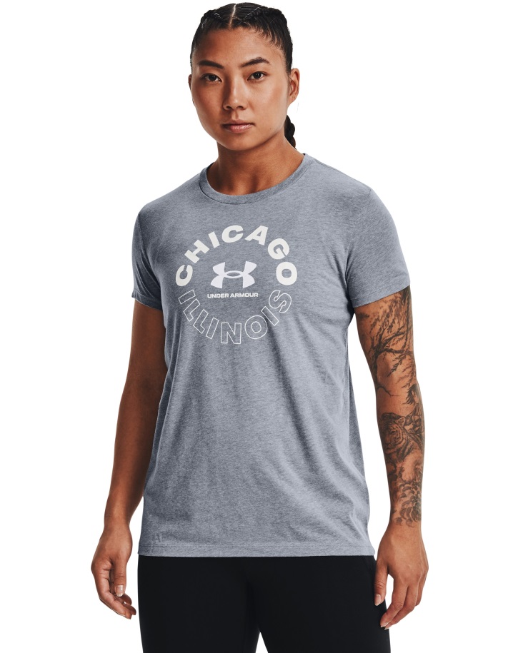 Acél Világos Hanga/fehér Női Chicago City Rövid Ujjú Páncél Alatt Hungary