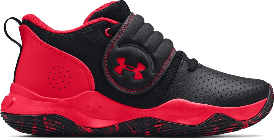 Páncél Alatti Cipő Fekete/piros Grade School Zone Bb Kosárlabda Cipő