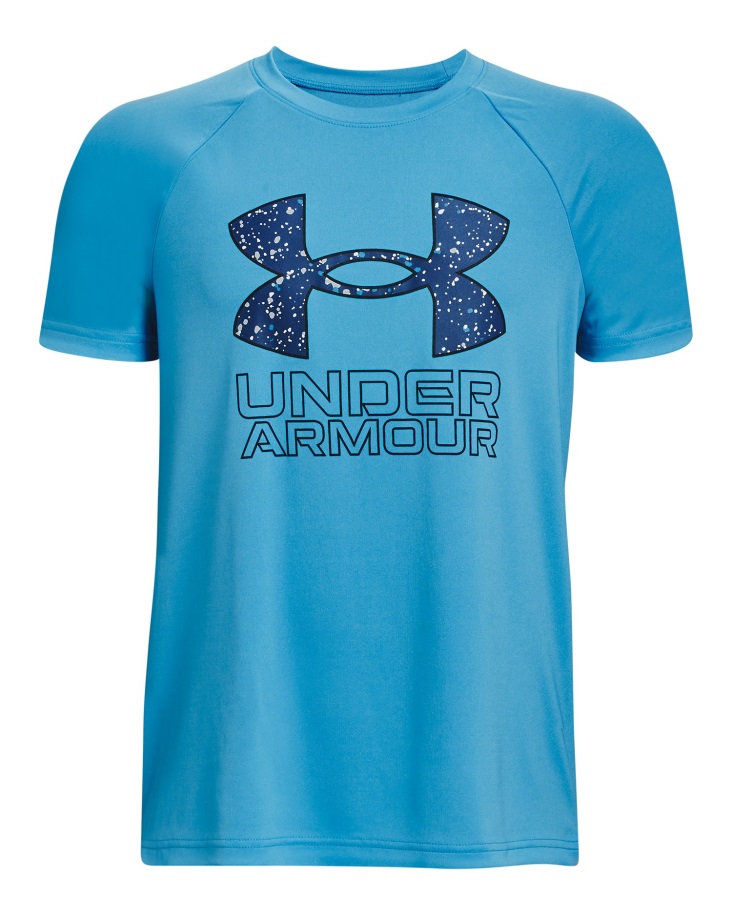 Páncél Alatt Hungary Capri/black Boys' Tech Hibrid Mintás Kitöltés Rövid Ujjú