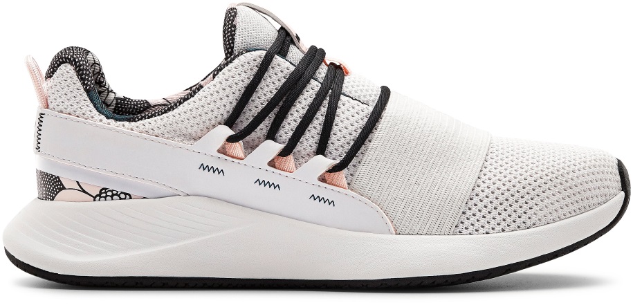 Páncél Alatti Cipő Fehér/fekete Női Feltöltött Levegős Mintás Sportcipő