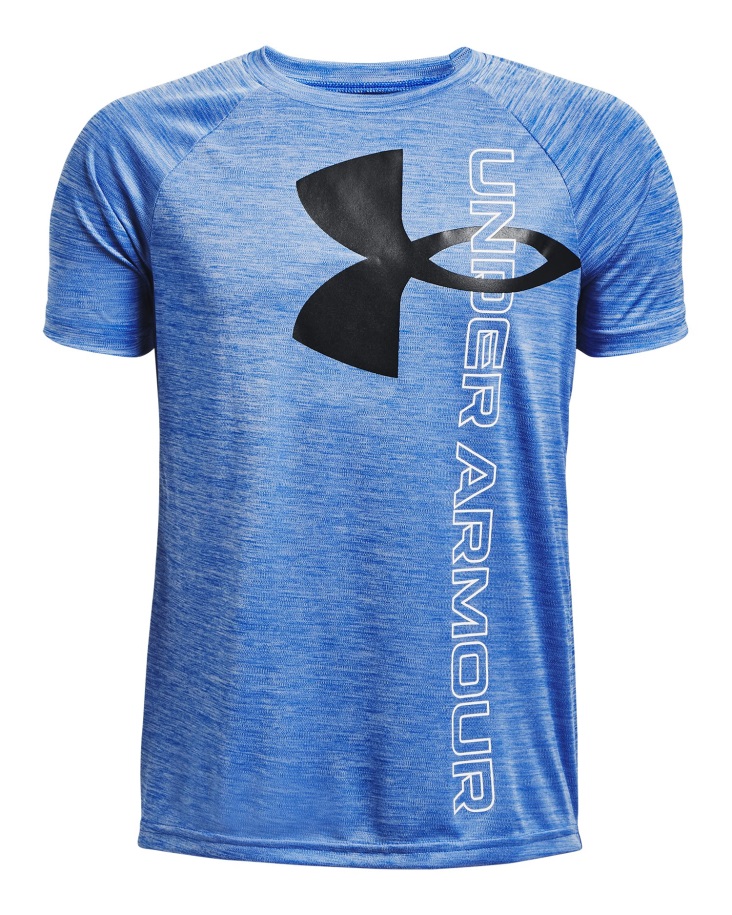 Versa Kék/fekete Páncél Alatti Magyar Fiú Tech Split Logóval Hibrid Rövid Ujjú