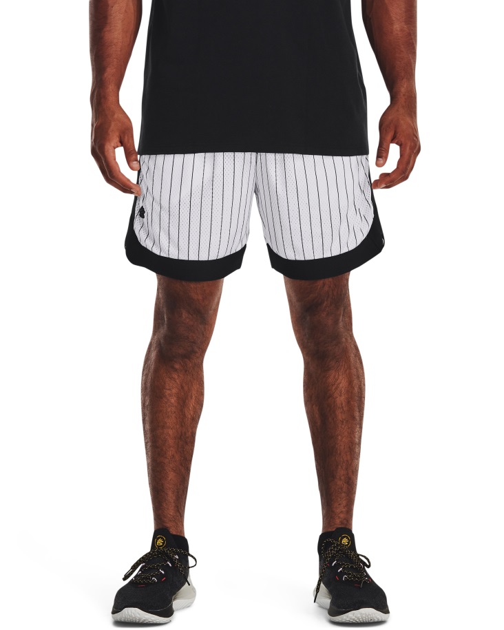 Fehér/fekete Férfi Curry Mesh 8'' Rövidnadrág Páncél Alatt Hungary