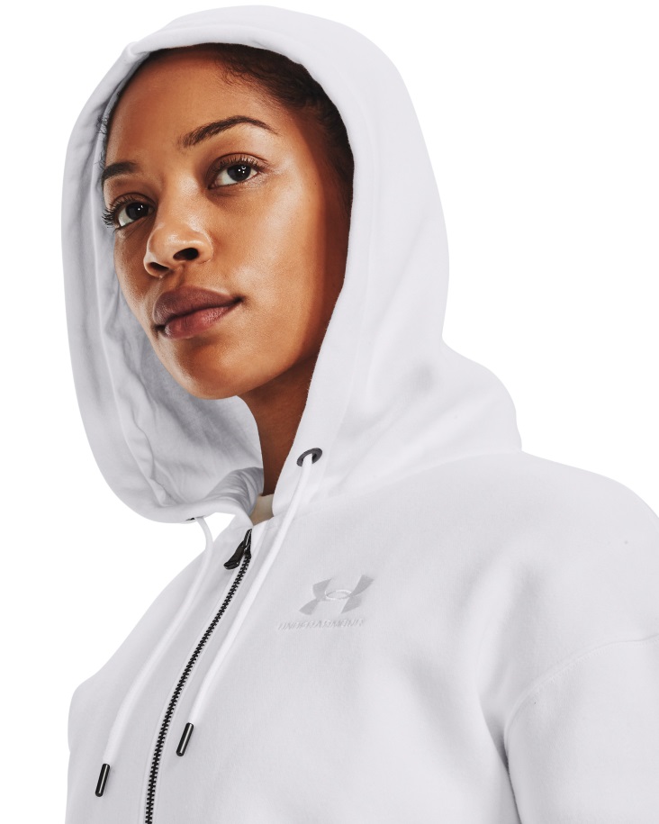 Fehér Under Armor Hungary Női Elengedhetetlen Polár Playback Teljes Cipzáras Kapucnis Pulcsi